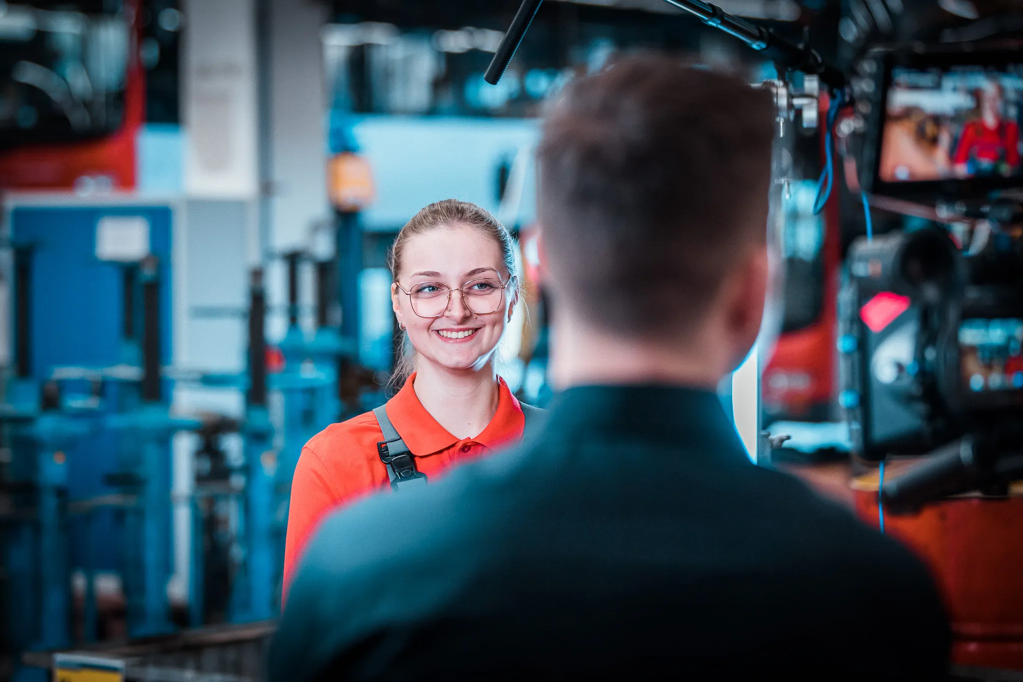 Videoproduktion im Hamburger Hafen