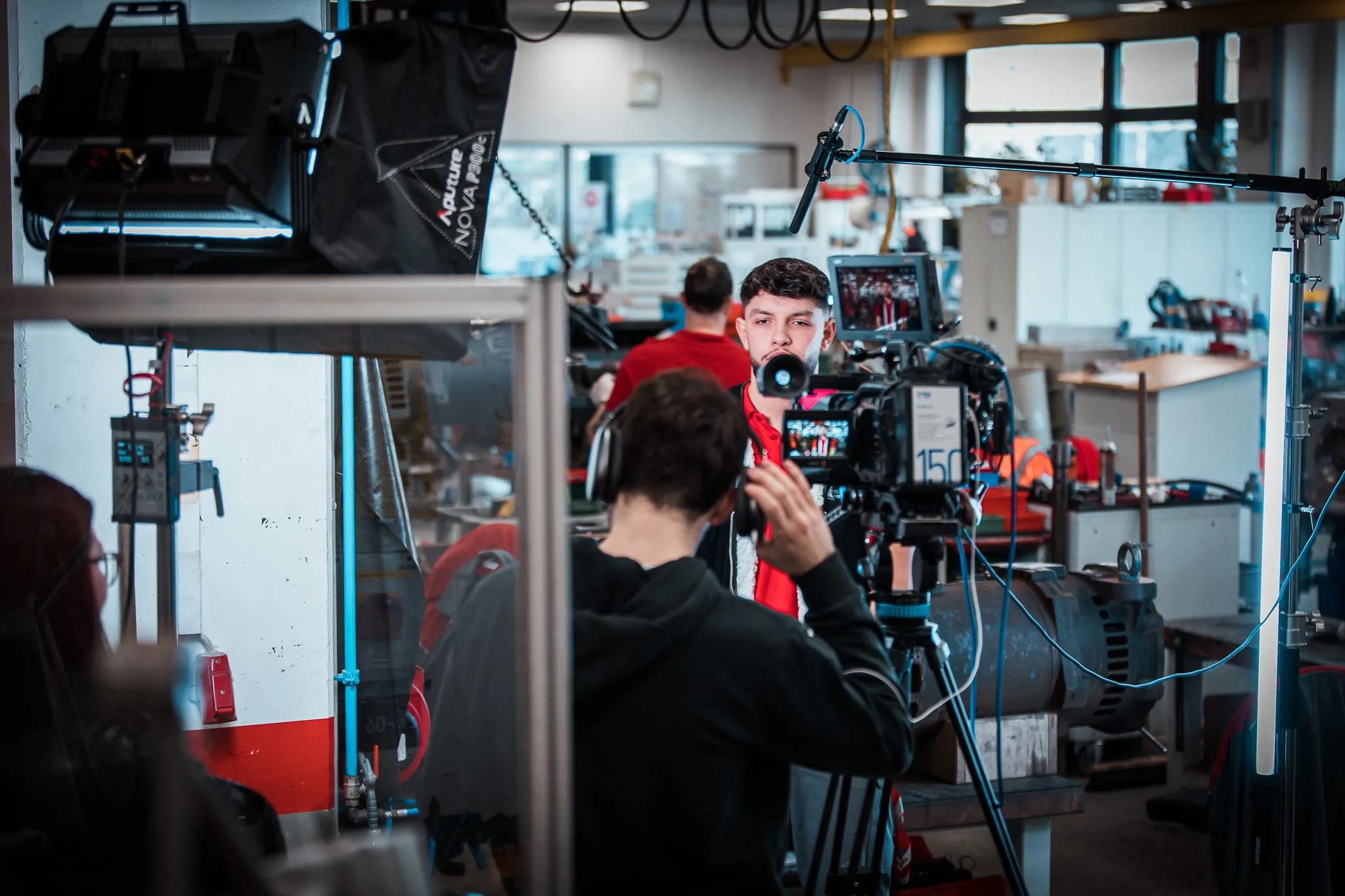 Videoproduktion im Hamburger Hafen