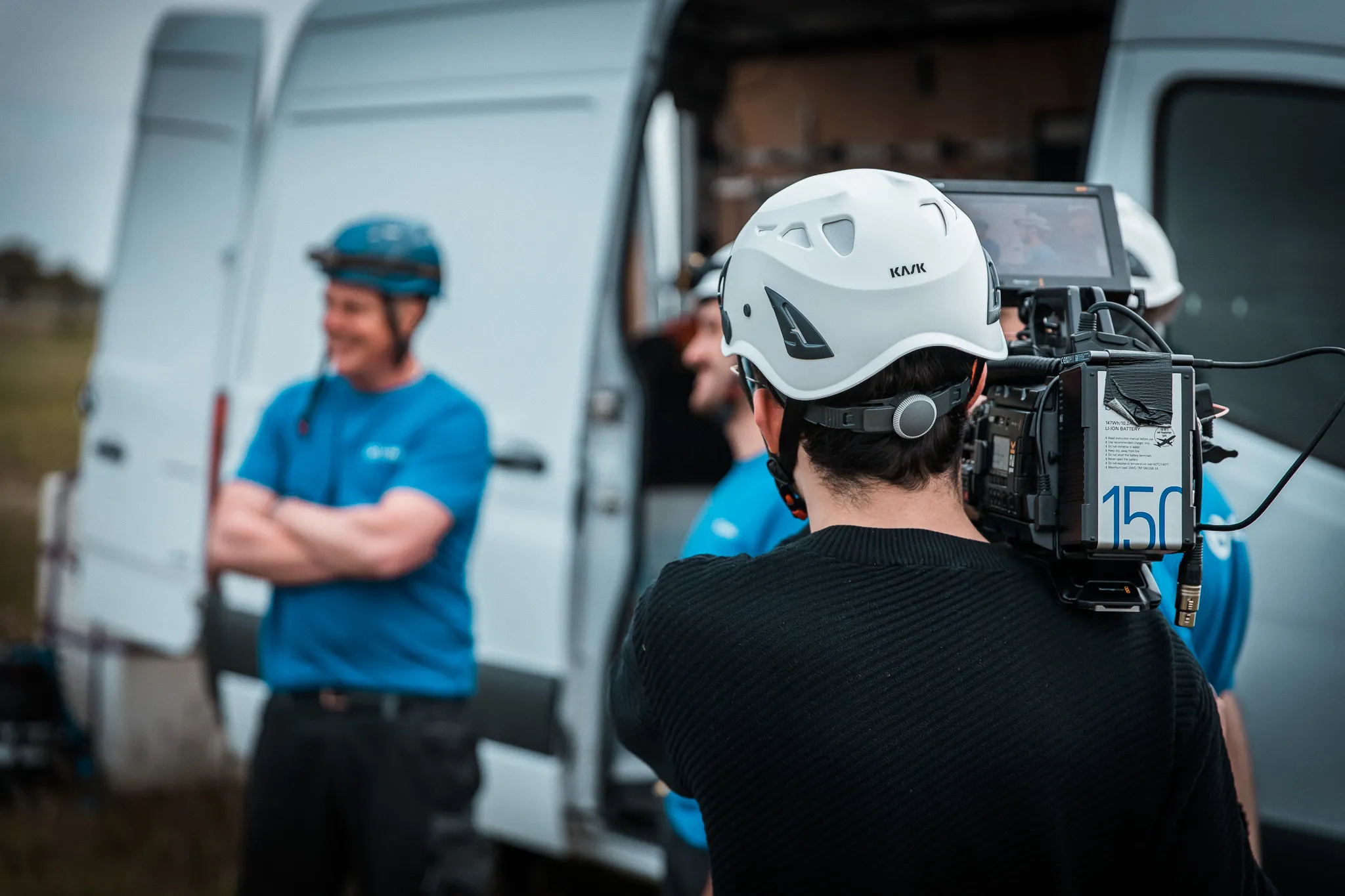 Videoproduktion im Hamburger Hafen