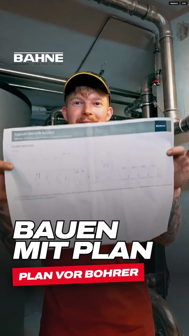Titelkarte Bauen mit Plan aus dem Social-Media-Auftritt der BAHNE GmbH