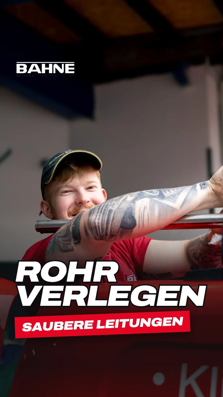 Titelkarte Rohr verlegen aus dem Social-Media-Auftritt der BAHNE GmbH