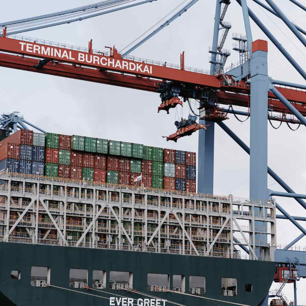 Containerschiff Hafen Hamburg