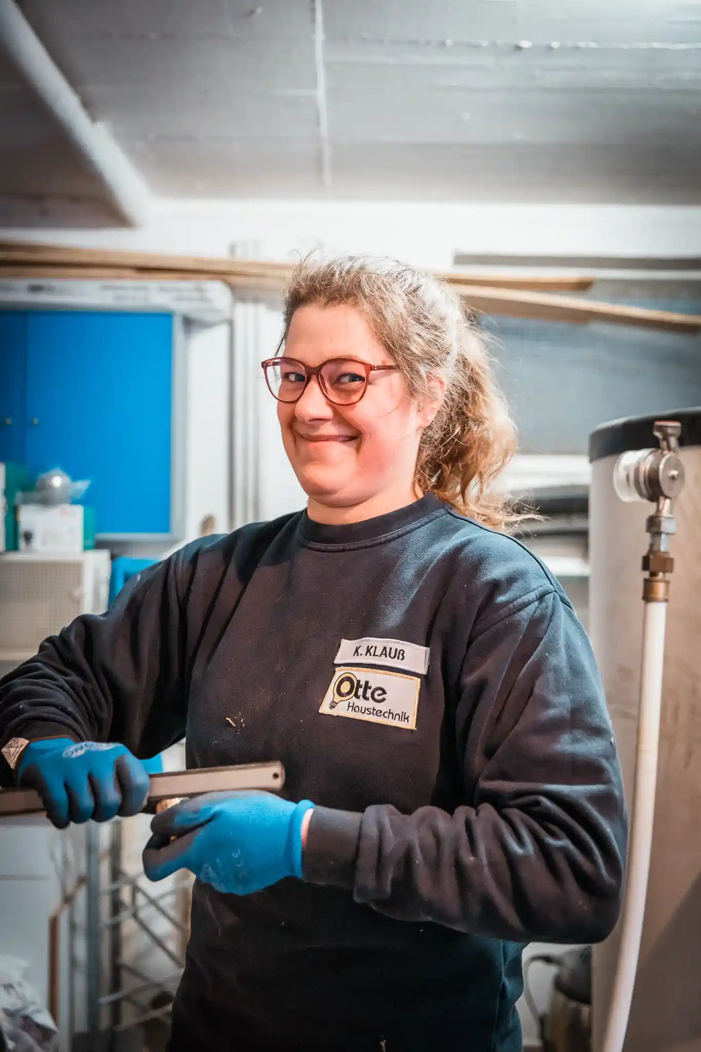 Otte Haustechnik · Mitarbeiter:in vor der Kamera