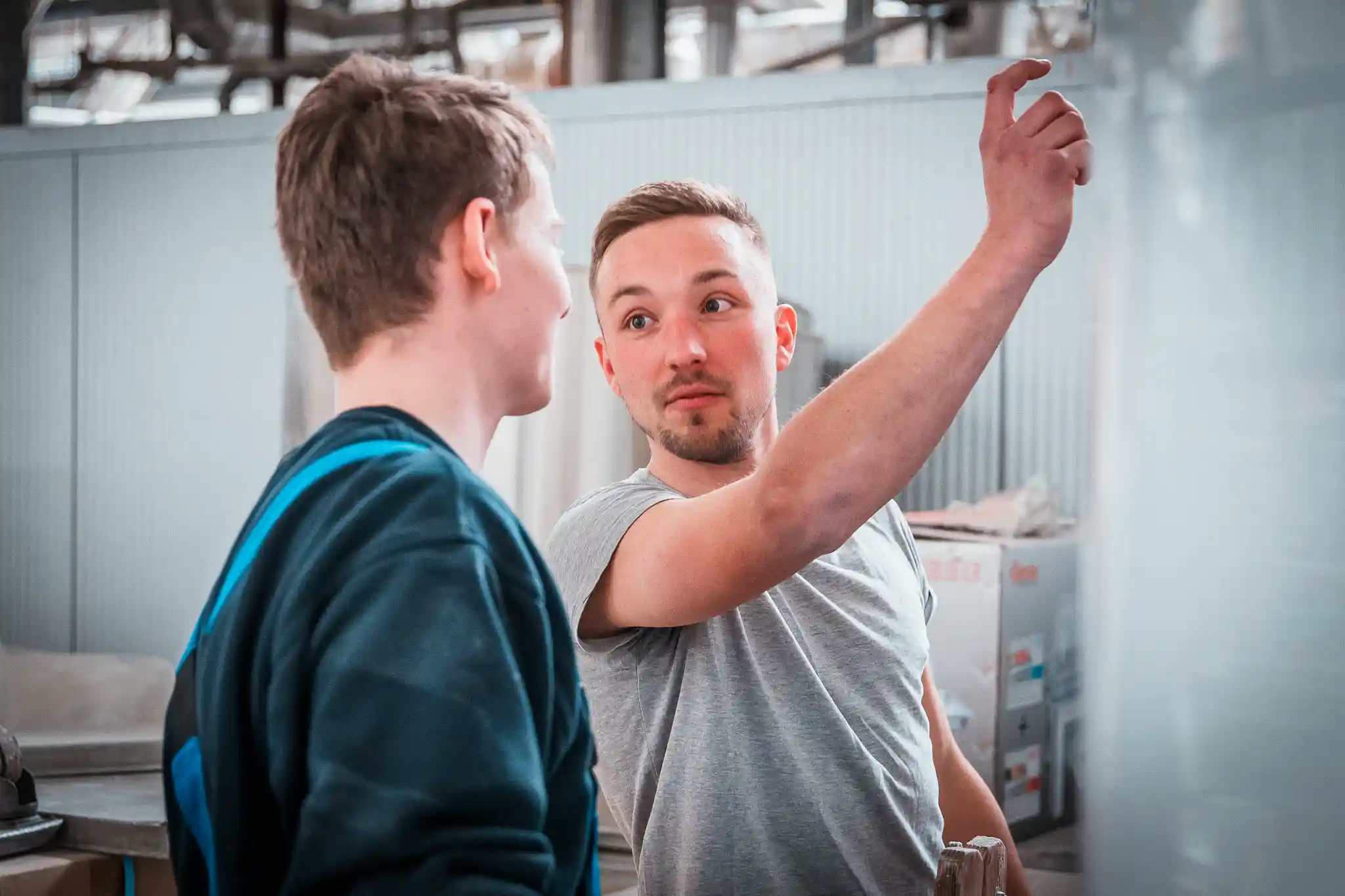 Otte Haustechnik · Strategie-Workshop mit Mitarbeitenden vor der Kamera