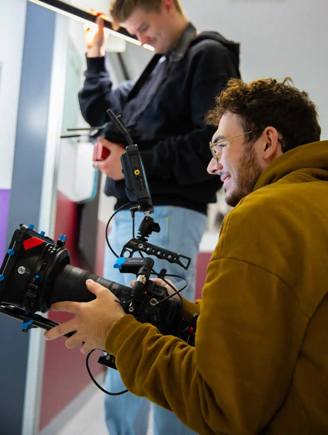 CreativCube-Crew beim Filmen mit Kamera-Rig