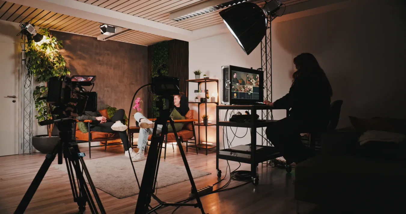 Das CreativCube-Studio in Essen mit Kamera-Setup